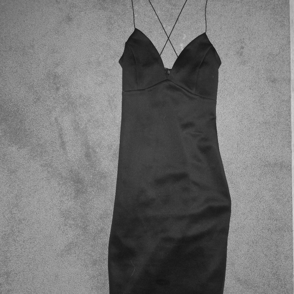 Sexy Black Midi Dress